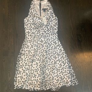 White House Black Market Black and White Polka Dot Dress